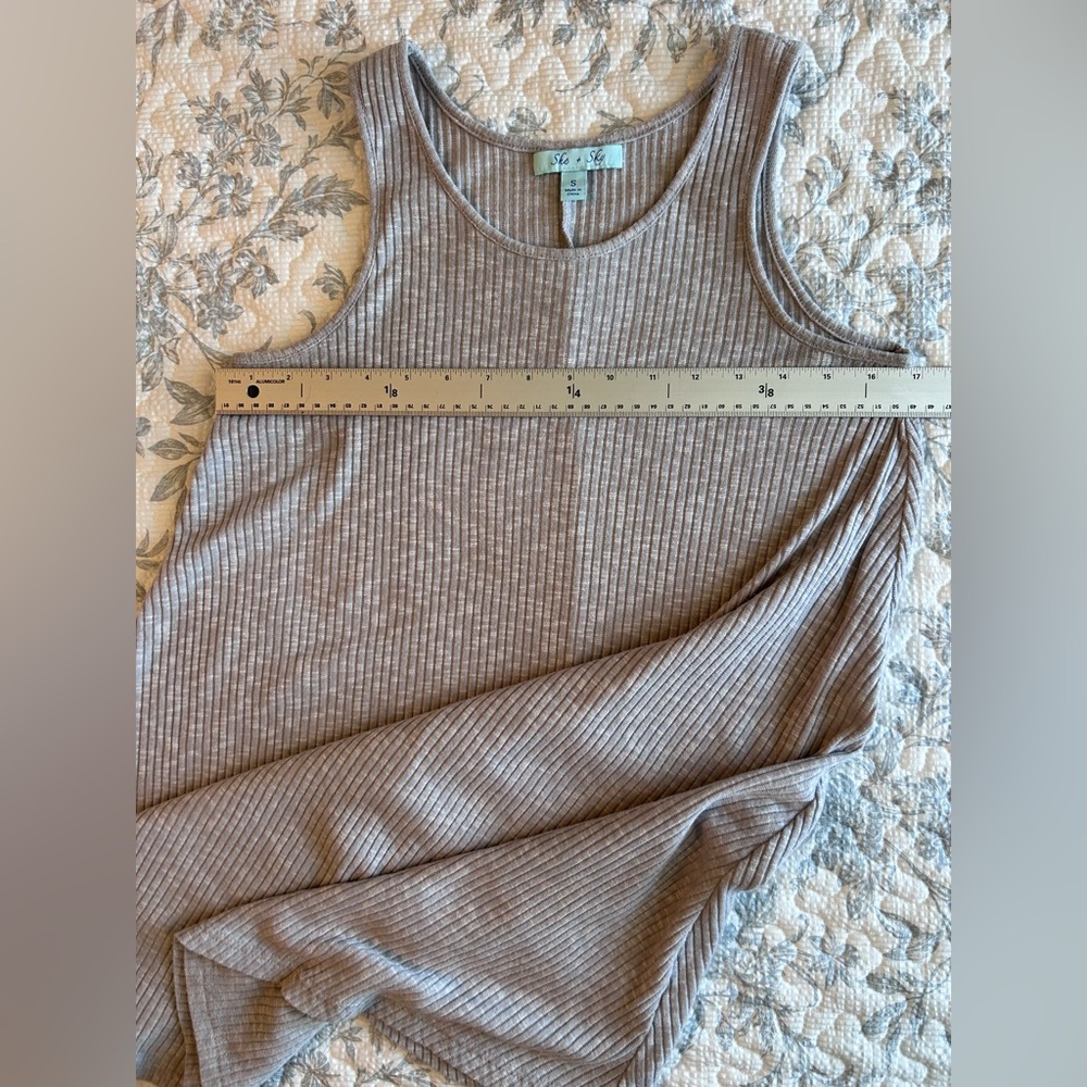 SOLD! She + Sky Textured Gray A-Line Sleeveless Dress or Coverup - Picture 8 of 9